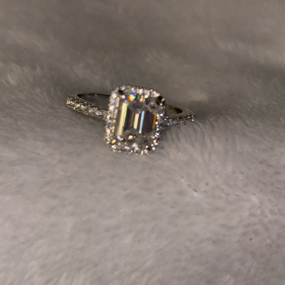 Moissanite Silver Women's Ring